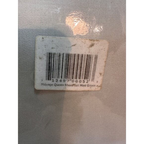 Tuscany Fine Italian Linen Queen Sheet Set Mint Green Fitted Flat USA Italian Fa - Picture 4 of 6